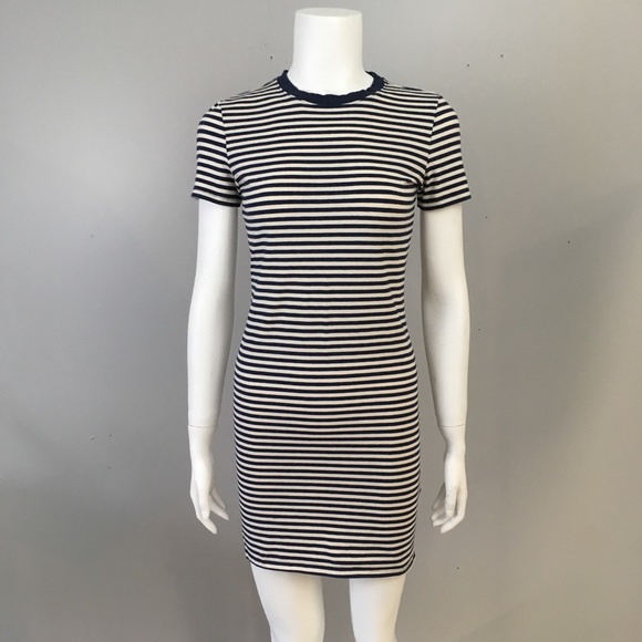 Basic H&M Blue White T-Shirt Dress - Picture 1 of 6